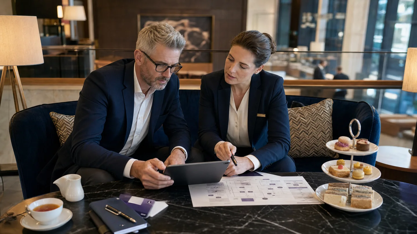 Guest Relations e Revenue Manager di hotel pianificano i vantaggi pratici del programma fedeltà
